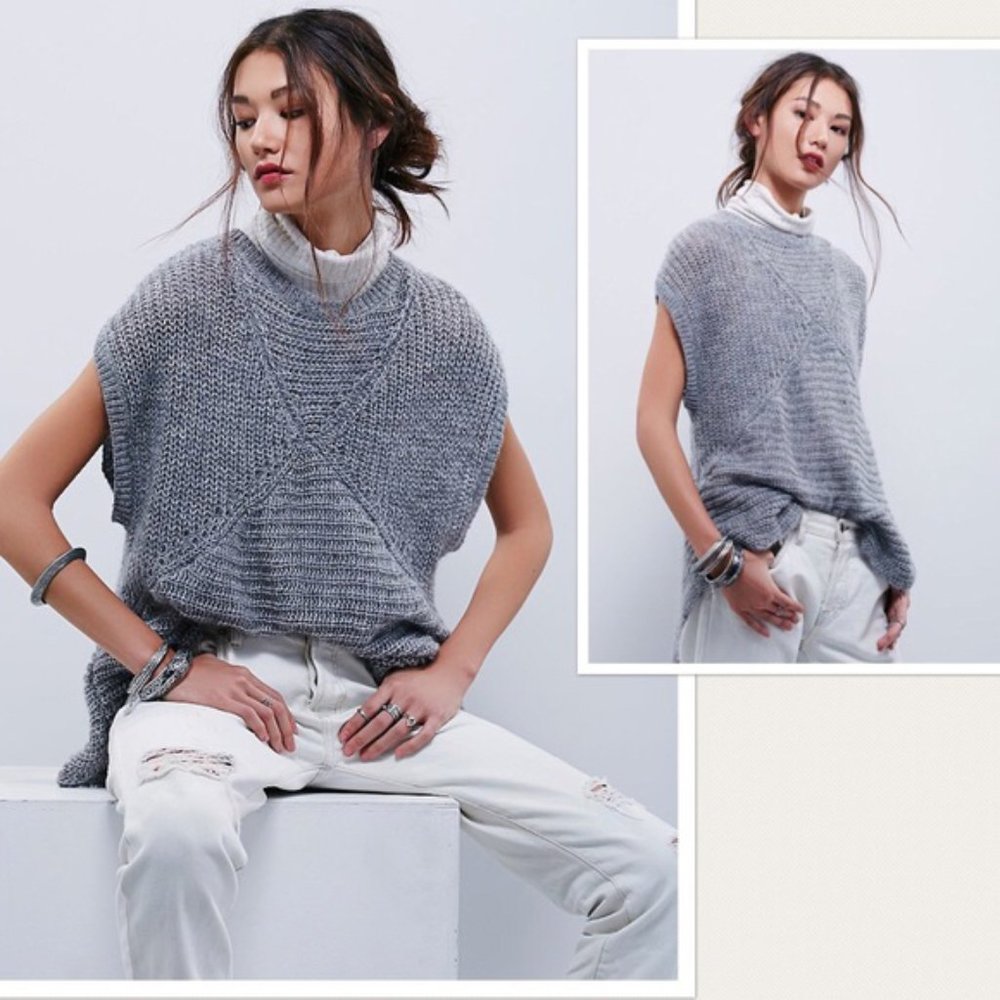 Free People Oversized Knit Sweater Top Free People - Picture 1 of 12